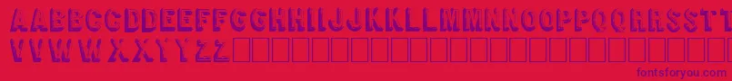RetroSign-fontti – violetit fontit punaisella taustalla
