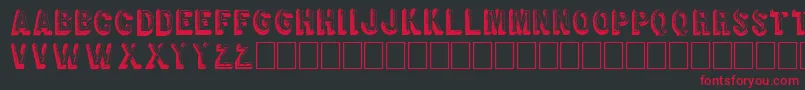 Шрифт RetroSign – красные шрифты на чёрном фоне