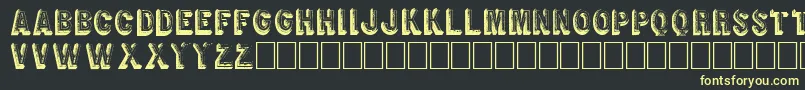 RetroSign-fontti – keltaiset fontit mustalla taustalla