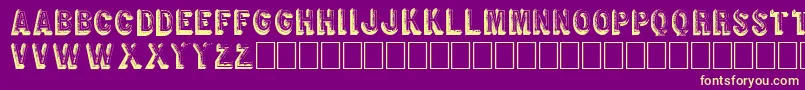 RetroSign Font – Yellow Fonts on Purple Background