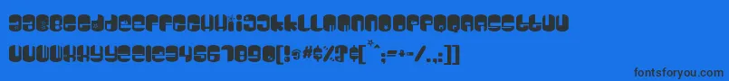 Dsgalaxyc Font – Black Fonts on Blue Background