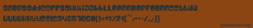 フォントDsgalaxyc – 黒い文字が茶色の背景にあります