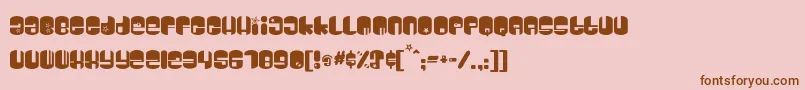 Dsgalaxyc Font – Brown Fonts on Pink Background