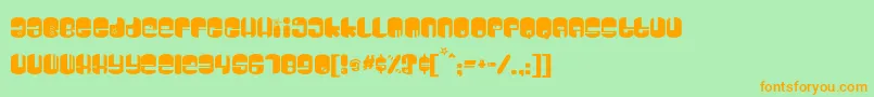 Dsgalaxyc Font – Orange Fonts on Green Background