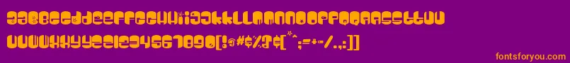 Dsgalaxyc Font – Orange Fonts on Purple Background