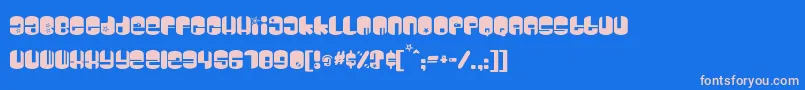Dsgalaxyc Font – Pink Fonts on Blue Background