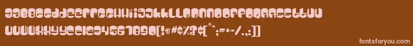 Dsgalaxyc Font – Pink Fonts on Brown Background