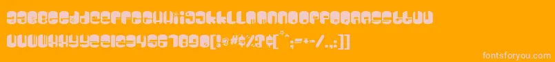 Dsgalaxyc Font – Pink Fonts on Orange Background