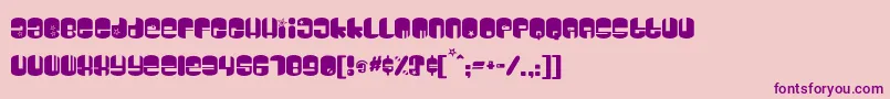 Dsgalaxyc Font – Purple Fonts on Pink Background