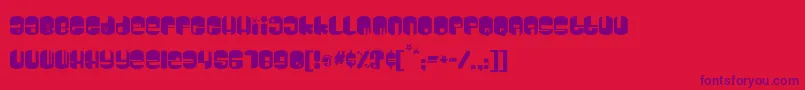 Dsgalaxyc Font – Purple Fonts on Red Background
