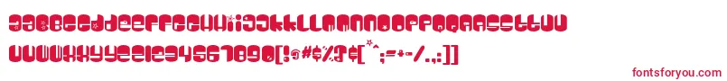 Dsgalaxyc Font – Red Fonts on White Background