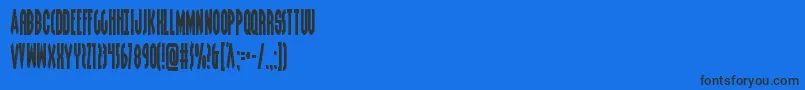 Czcionka Grendelsmothercond – czarne czcionki na niebieskim tle