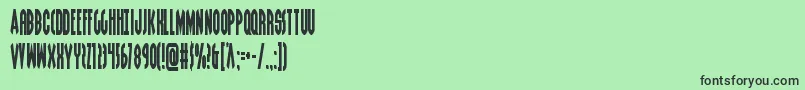 Czcionka Grendelsmothercond – czarne czcionki na zielonym tle