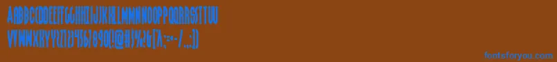 Czcionka Grendelsmothercond – niebieskie czcionki na brązowym tle