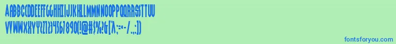 Grendelsmothercond Font – Blue Fonts on Green Background