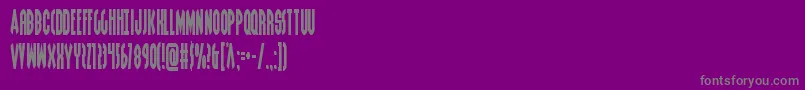 Grendelsmothercond-Schriftart – Graue Schriften auf violettem Hintergrund