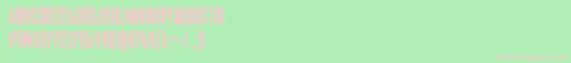 フォントGrendelsmothercond – 緑の背景にピンクのフォント