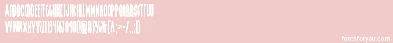 Fonte Grendelsmothercond – fontes brancas em um fundo rosa
