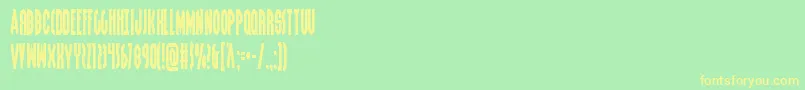Czcionka Grendelsmothercond – żółte czcionki na zielonym tle