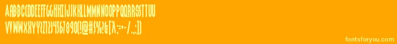 Grendelsmothercond Font – Yellow Fonts on Orange Background