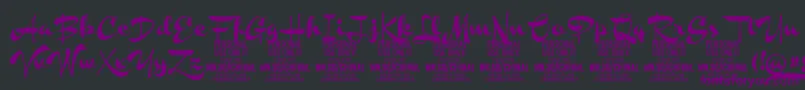 ChinalblackPersonalUse Font – Purple Fonts on Black Background