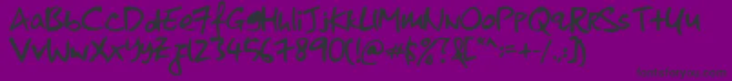 KkontagionPrintBold Font – Black Fonts on Purple Background