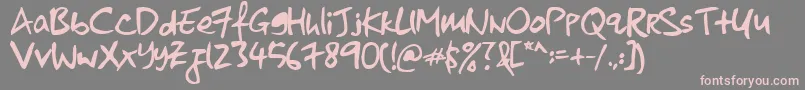 KkontagionPrintBold Font – Pink Fonts on Gray Background
