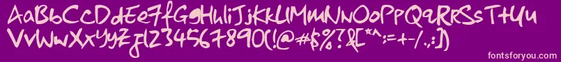 KkontagionPrintBold Font – Pink Fonts on Purple Background