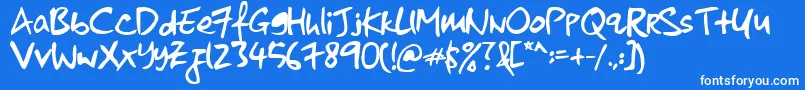 KkontagionPrintBold Font – White Fonts on Blue Background