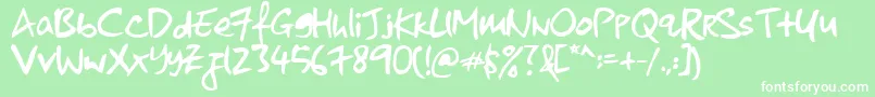 KkontagionPrintBold Font – White Fonts on Green Background