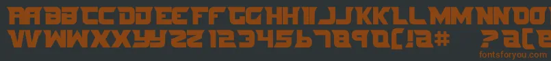 NifeFite-fontti – ruskeat fontit mustalla taustalla
