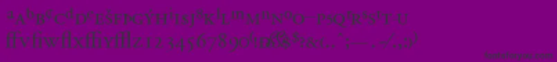 GaramondprosskRegular Font – Black Fonts on Purple Background