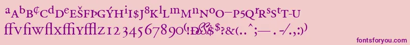 GaramondprosskRegular Font – Purple Fonts on Pink Background