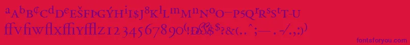 GaramondprosskRegular Font – Purple Fonts on Red Background