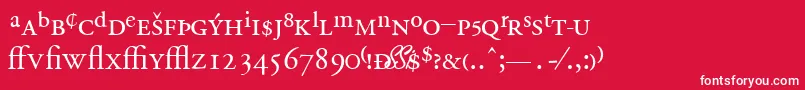 GaramondprosskRegular Font – White Fonts on Red Background