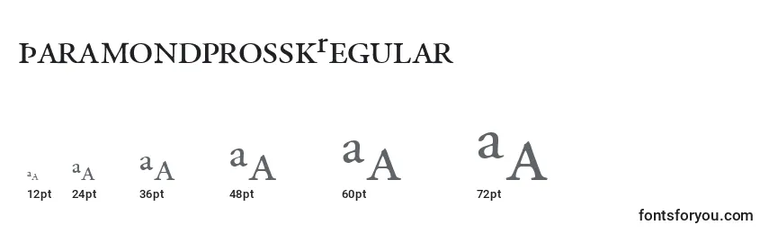 Размеры шрифта GaramondprosskRegular
