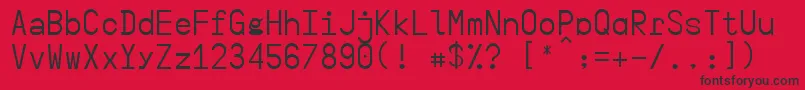 Шрифт Yesyesno – чёрные шрифты на красном фоне