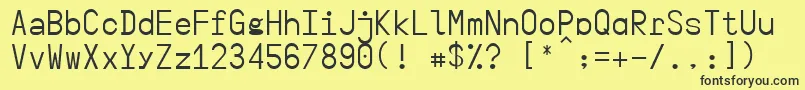 Yesyesno Font – Black Fonts on Yellow Background