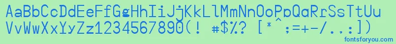 Yesyesno Font – Blue Fonts on Green Background