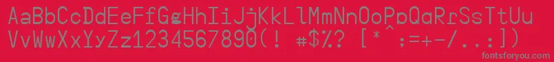 Yesyesno Font – Gray Fonts on Red Background