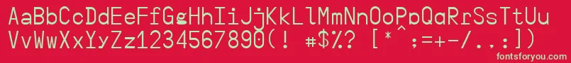Yesyesno Font – Green Fonts on Red Background