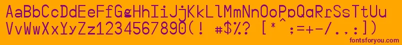 Yesyesno Font – Purple Fonts on Orange Background