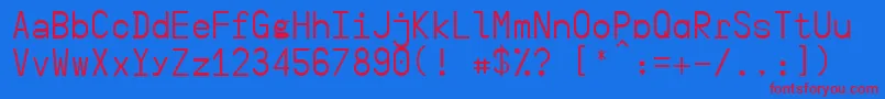 Yesyesno Font – Red Fonts on Blue Background