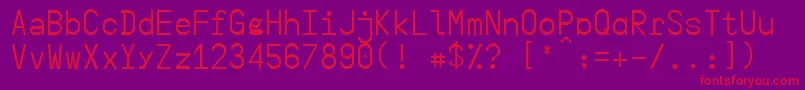 Yesyesno Font – Red Fonts on Purple Background