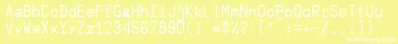 Yesyesno Font – White Fonts on Yellow Background