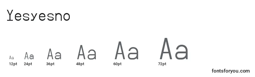 Yesyesno Font Sizes