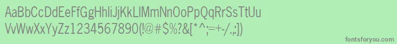 フォントAbellCond – 緑の背景に灰色の文字