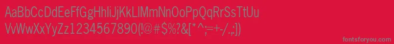 AbellCond Font – Gray Fonts on Red Background