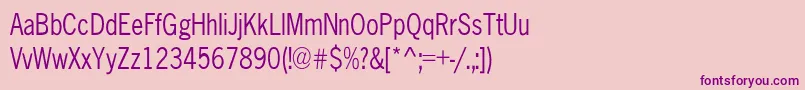 AbellCond Font – Purple Fonts on Pink Background