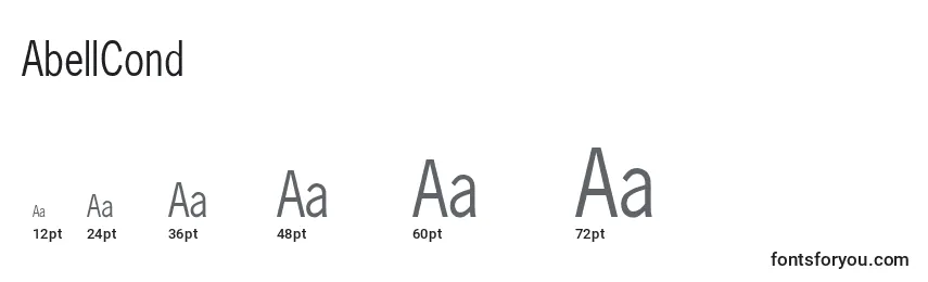 Размеры шрифта AbellCond
